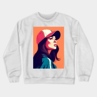 Baseball Woman Player pop style Crewneck Sweatshirt